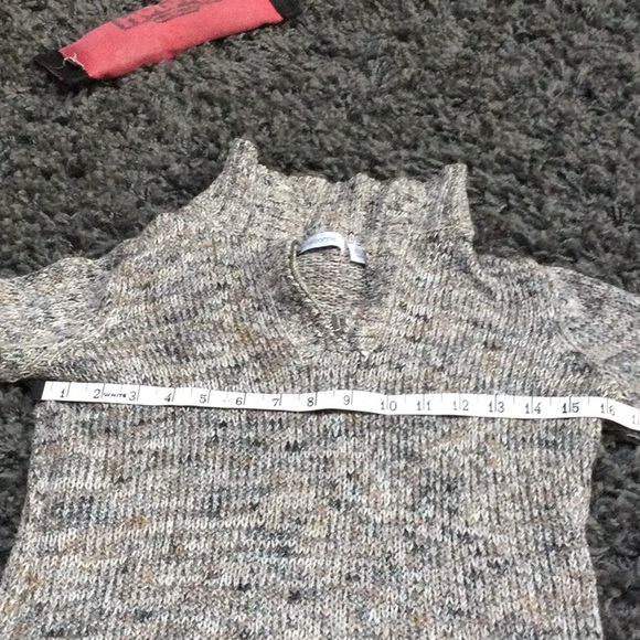 Liz Claiborne long sleeve zip V-neck multicolor sweater top - Picture 3 of 5